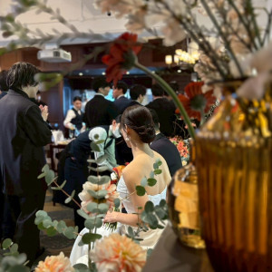 披露宴会場の雰囲気。そこまで広く無いのでアットホームな雰囲気|786070さんのフォーチュンガーデン京都(FORTUNE GARDEN KYOTO)の写真(2615375)