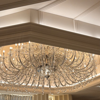 チャペルにあったシャンデリア。ゲストからも好評だった