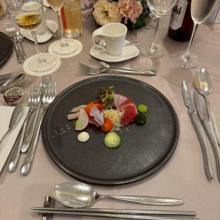 1番初めの前菜。融合 SUSHI
とても美味しかったです。