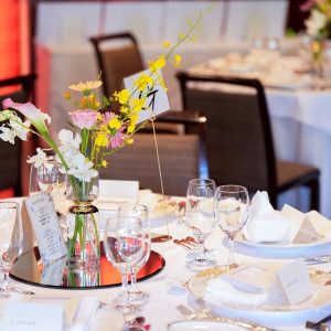 テーブルセッティングです|786090さんの岩崎台倶楽部 グラスグラスの写真(2615381)