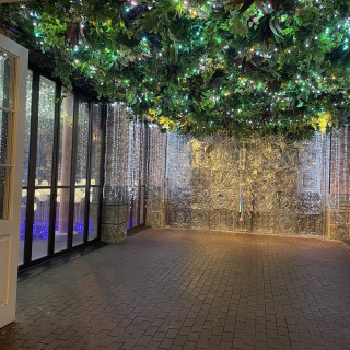 冬のアフターセレモニー会場、緑が多くてまた違った雰囲気！