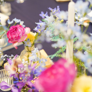 青•水色の花がメインですが、差し色にピンク•黄色を入れました|786186さんの四季の丘 seasons withの写真(2616210)