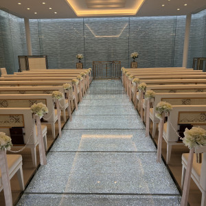 大本命のチャペルです。
とっても可愛くて綺麗でした。|786192さんのThe Palm Garden(ザ・パームガーデン) 〈エルフラットグループ〉の写真(2616354)