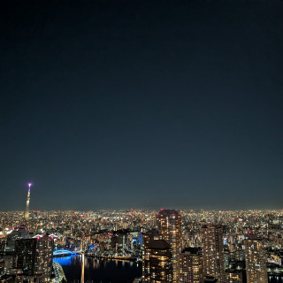 ガーデンから見える夜景がきれいです。