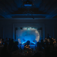 お色直しでジェットスモークを使用しました