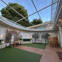 雨天の日は屋根を出せるようになっています。