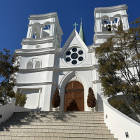 チャペルの扉の向かいにある大階段