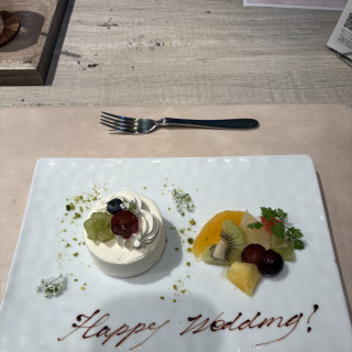 見学当日にケーキを頂きました。