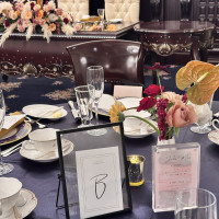 ゲストテーブルの装花です