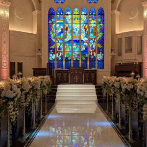 挙式会場です。|786674さんのGLLARE MARUYAMA（グラーレ マルヤマ）の写真(2637406)