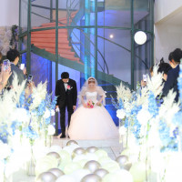 退場バルーンシャワーです。