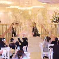 お色直し巨大クラッカー演出です