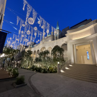 冬限定だそうですが、チャペル前のイルミネーション綺麗でした。