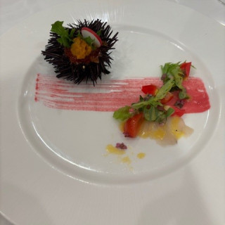 二人で感動しまくったウニのお料理です。