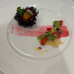 二人で感動しまくったウニのお料理です。|787128さんのプレミアホテル門司港(旧門司港ホテル)の写真(2619726)