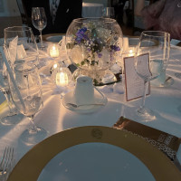 ゲストテーブル（暗い時）
キャンドルが映えてました