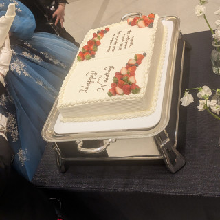 珍しい形のケーキにしました