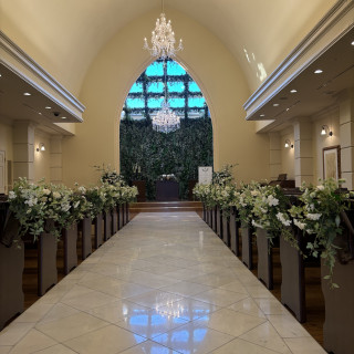 天井が高く緑の壁も素敵でした。