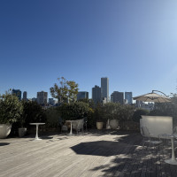 テラス　天気も良くとても気持ちいいです