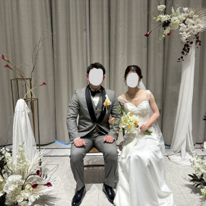 高砂は用意せず、フォトブースだけ作りました。|787490さんのアーヴェリール迎賓館（大宮）/テイクアンドギヴ・ニーズウェディングの写真(2626242)