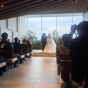 チャペル当日の雰囲気|787496さんのコットンハーバークラブ（横浜）/テイクアンドギヴ・ニーズウェディングの写真(2621591)