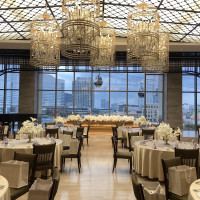 横浜の景色が真正面に見える会場