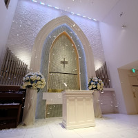 挙式会場です。
フラワーシャワーが綺麗