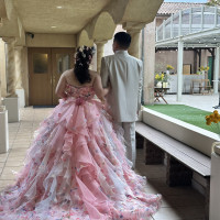 カラードレスの後ろ姿