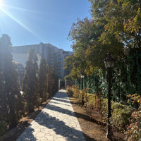 施設に入ってから会場までの道です