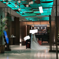 ホテルの受付はモダンでオシャレでした