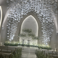 天井が高くてすごい開放感があるチャペル