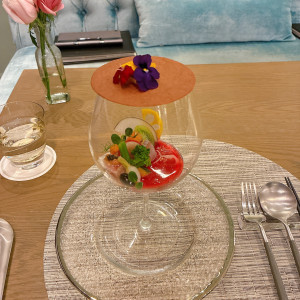 お花が使われたお料理でとてもおいしかったです。|788476さんのザ クラブ オブ エクセレントコーストの写真(2625616)