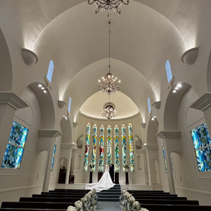 チャペルの雰囲気が分かります|788608さんのルシェルアンジュ水戸 ウエディングシャトーの写真(2626702)