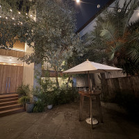 外に喫煙所があります