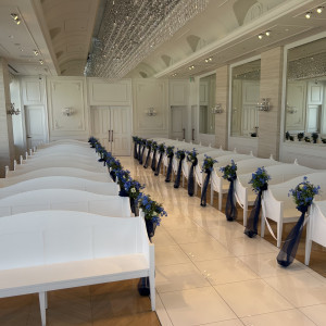 チャペル、新郎新婦からの目線|788813さんのホテルモントレ姫路の写真(2627014)