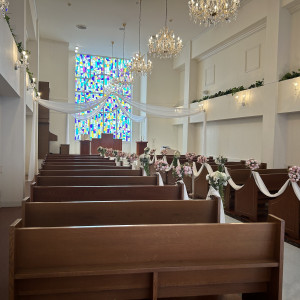 正面に見えるステンドグラスが印象的です。|788883さんのアールベルアンジェ名古屋の写真(2627342)