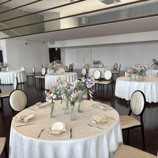 披露宴会場もすごく広くて演出も良く素晴らしかった。