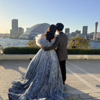 披露宴後は外で撮影
神戸らしい景色が人気でした