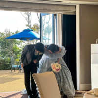 お色直し後の入場はガーデンから入場しました