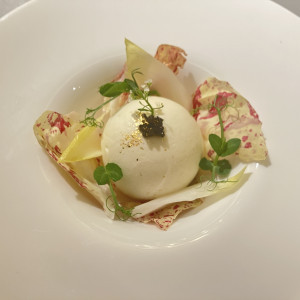 ホワイトアスパラのムースとエビとキヌアの前菜|789049さんのANAインターコンチネンタルホテル東京の写真(2627812)