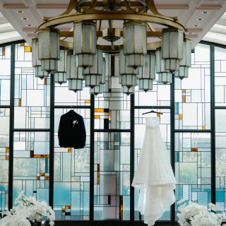 挙式前にドレスのみの写真を撮ってもらいました