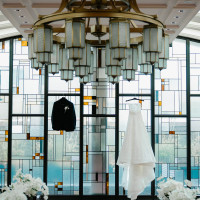 挙式前にドレスのみの写真を撮ってもらいました