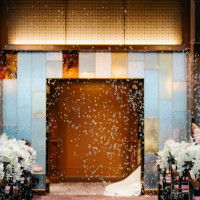 退場はバブルシャワーにしてとても良かったです