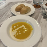 かぼちゃスープとパン
