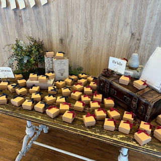 参列者皆さんが会場に入る前に手にする謎のボックス