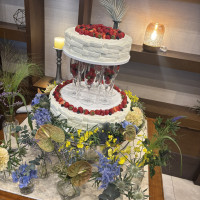 ケーキも高さが出ててインパクトあった