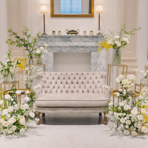 ソファ席にしたのでドレスの全体が写真に写ってよかったです。|789463さんの北山迎賓館/テイクアンドギヴ・ニーズウェディングの写真(2629487)