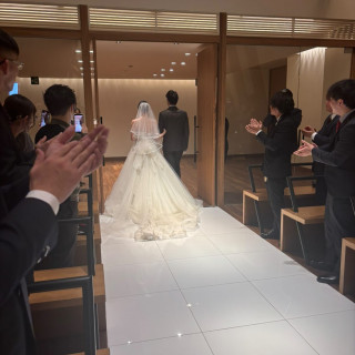 挙式退場のシーン