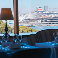 客船が見えます