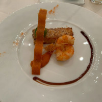 海老のポワレ
ベーコンとニンニクの焼きリゾット